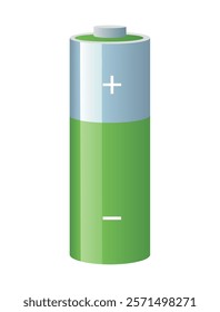 green aa baterry vector illustration