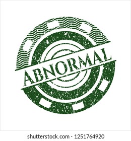 Green Abnormal distressed rubber grunge seal