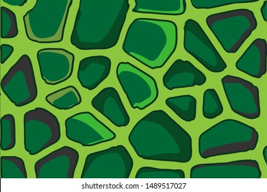 Green abrtract. Wide geometric background. Simple shapes with trendy gradients composition. Eps10 vector.