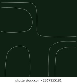 Green abstarct background lines drawing, vector illustration