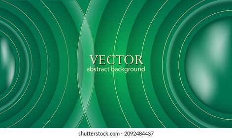 Green abstract 3d background. Bright and fresh
