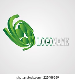 Green Abstract 3D Logo Design for Your Company