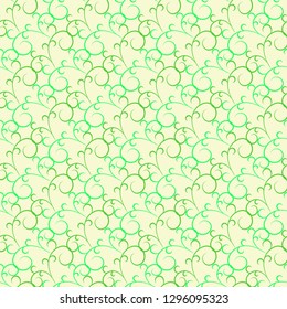 Green abstract arabic seamless pattern. Fashion graphic background design. Modern stylish abstract texture. Colorful template for prints, textiles, wrapping, wallpaper, website. Vector illustration