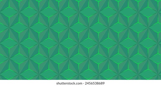 Green abstract background. 3D illustration.