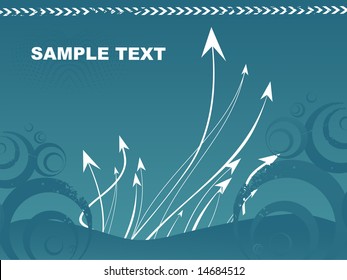 green abstract background of arrow, wallpaper