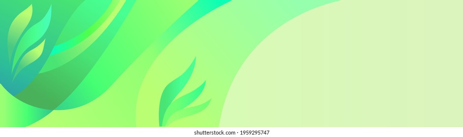 Green abstract background for banner, headline, cover, brochure, and more. The theme of ecology, spring time and more.