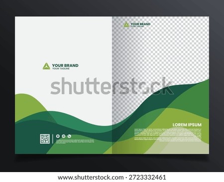 green abstract background book cover design