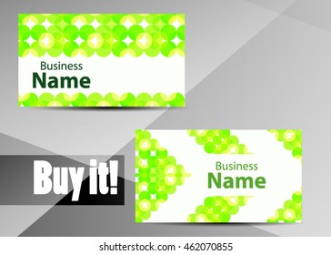 Green abstract background for business card or banner