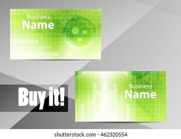 Green abstract background for business card or banner