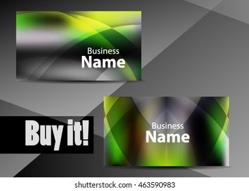 Green abstract background for business card or banner