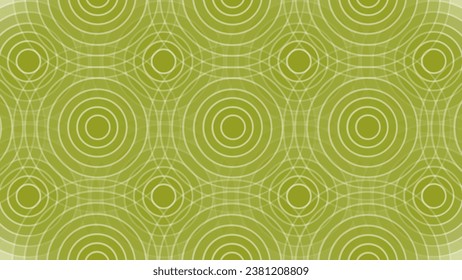 Green abstract background with circles