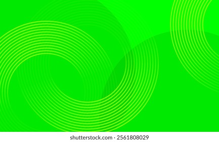 Green Abstract Background with Circular Lines and Gradient Shapes. suitable as a backdrop for a variety of purposes including presentations, websites and creative projects.