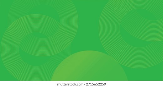 Green Abstract Background with Circular Lines and Gradient Shapes. suitable as a backdrop for a variety of purposes including presentations, websites and creative projects.