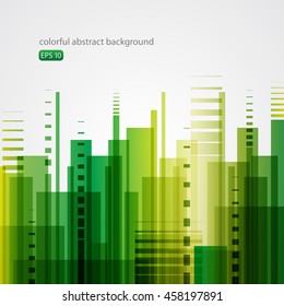 Green Abstract Background - City