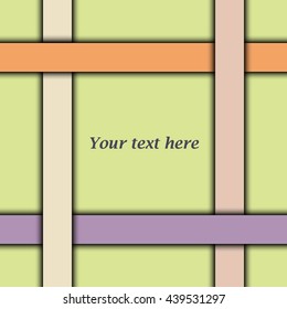 Green Abstract Background with Colorful Lines and Shadows
