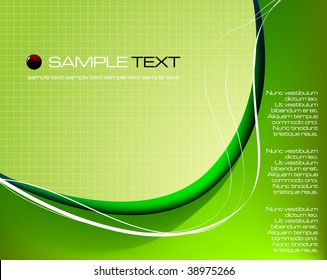 Green abstract background composition - vector illustration