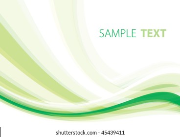 Green abstract background with copy space. Vector