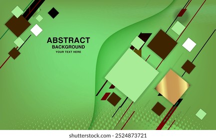 Verde Abstrato Fundo Design criativo, ilustração de fundo moderna Projeto de ondas coloridas