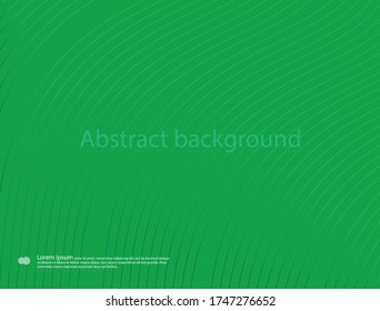 Green abstract background with curved curved lines. Simple and effective background for your design.
