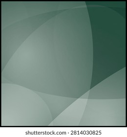 Green abstract background with curved shapes and lines modern design element