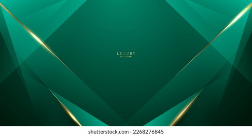 green abstract background design with elegant golden elements vector illustration