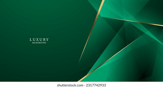 green abstract background design with elegant golden elements vector illustration