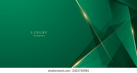 green abstract background design with elegant golden elements vector illustration