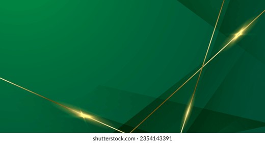 green abstract background design with elegant golden elements vector illustration