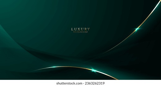 diseño de fondo abstracto verde con elementos dorados elegantes ilustración vectorial