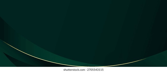 green abstract background design with elegant golden elements. EPS10, website