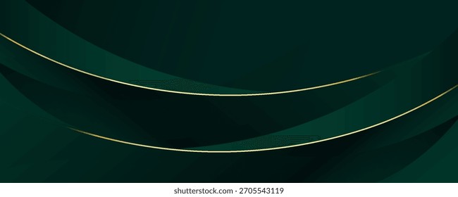 verde abstrato plano de fundo design com elegantes elementos dourados. design simples