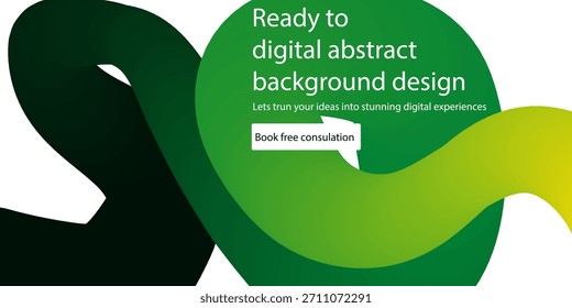 Diseño de fondo abstracto verde listo para uso digital y consulta