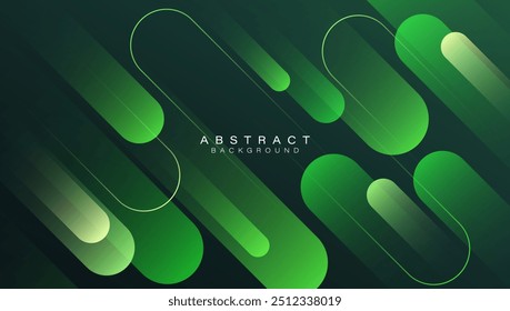 Green abstract background. Diagonal geometric element design. Dynamic shapes composition. Suit for banner, brochure, poster, flyer, cover, website, corporate, business. Vector illustration