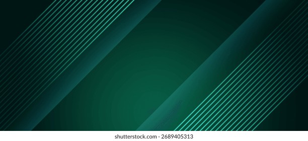Green abstract background with diagonal shapes and gradient tones