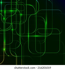 green Abstract background of digital technologies. 10 eps
