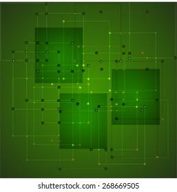 green Abstract background of digital technologies 