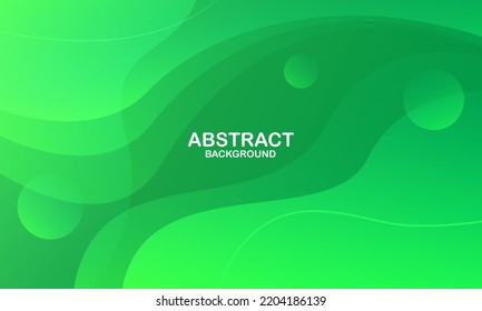 Green abstract background. Dynamic shapes composition. Eps10 vector