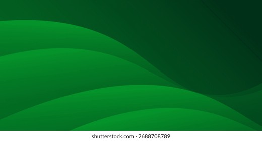 Fondo abstracto verde. Composición de Formas dinámicas.