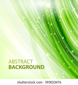 Green abstract background. Eco design template for business presentations with empty space for your text. Vector.