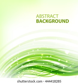 Green abstract background. Eco design template for business presentations with empty space for your text. Vector.