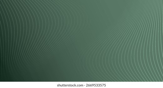 Green abstract background with elegant wavy lines. Premium design illustration for wedding cover templates, banners, posters, and invitation cards. Vector VOL. 2
