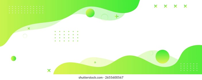 Fondo abstracto verde con Formas flotantes, conveniente para los temas del negocio o del eco.