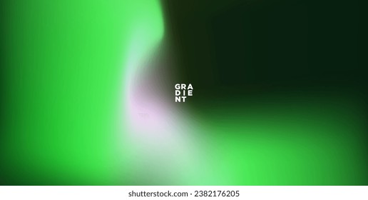 Grüner abstrakter Hintergrund. Blühende grüne Farbe Flüssigkeit in Bewegung mit dunkelgrünen und weißen Tönen. 3D-grüner Wellenhintergrund. Vektorgrafik.