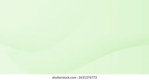 fundo abstrato verde com curvas de fluxo e formas translúcidas em camadas, oferecendo um estilo visual limpo, fresco e sereno.