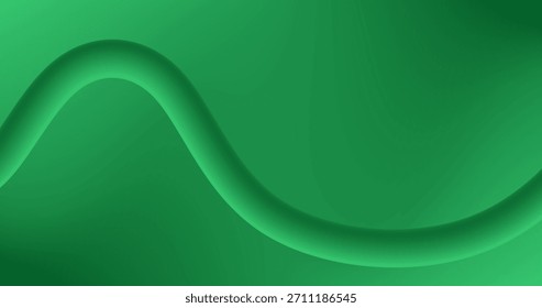 Green abstract background with Fluid Curve Gradient design
