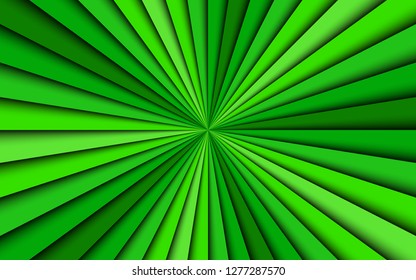 Green abstract background, four shades of green lines, bright pattern, simple vector illustration