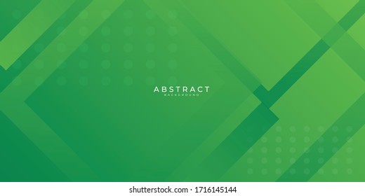 Green abstract background with geometric shapes gradient color for presentation design. Suit for business, corporate, institution, conference, party, festive, seminar, and talks.