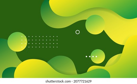 Fondo abstracto verde con degradado de formas geométricas. fondo moderno con color de gradiente de estilo colorido.  Carteles de diseño futurista. Vector Eps10.