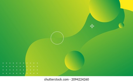 Green abstract background with geometric shapes gradient. trendy gradient shapes composition. Eps10 vector
