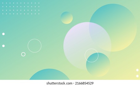 Green abstract background with geometric shapes gradient. Circle abstract vector banner design. 
Trendy abstract gradient shapes composition. Eps10 vector. Landing page template
